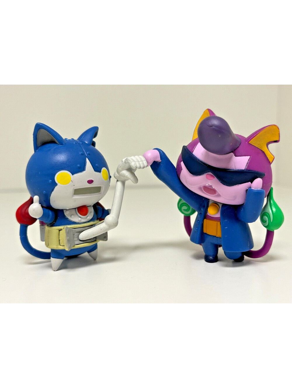 Yo-Kai Watch Robonyan Blue Robot Cat and Baddinyan Figures 2015 Hasbro